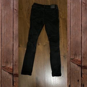 Levi’s 711 skinny, black, ripped